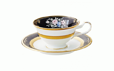 【ノリタケ】イブニングマジェスティ カップ&ソーサー 058-H855