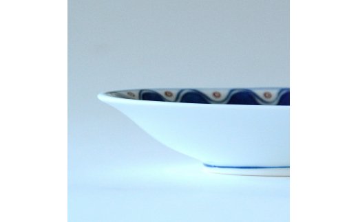 【伊万里焼】トルコ風楕円皿【アトリエまりゑ】 135-H929