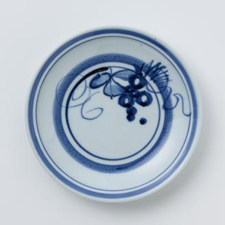 伊万里陶苑 ぶどう柄18cm皿（縁付） 070-H975