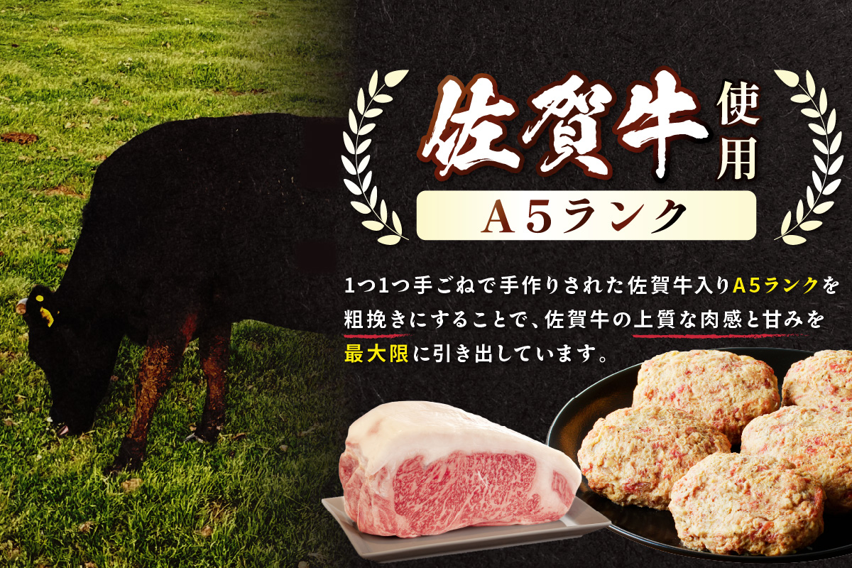 佐賀牛手作りハンバーグ 130g×5個 137-J568