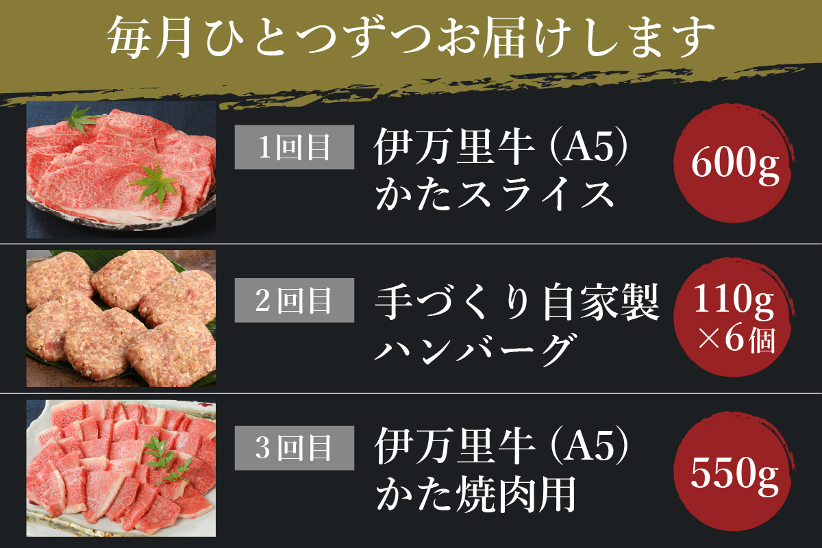 伊万里牛ファミリーコース 定期便 3回便 （すき焼き しゃぶしゃぶ ハンバーグ 焼肉） 999-J602