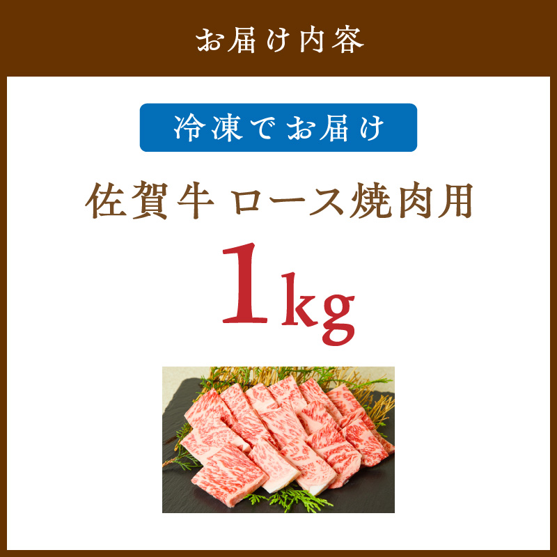 佐賀牛 ロース 焼肉用 1000g 149-J825