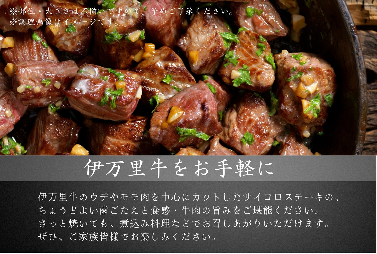 伊万里牛 サイコロステーキ 100g×5パック（ソース付き） 172-J964