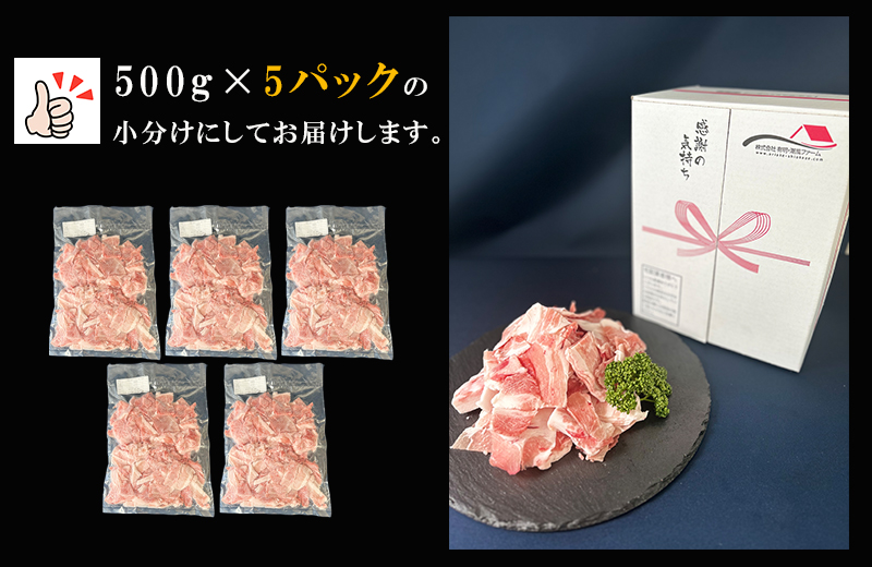 佐賀県産 豚肉 肥前さくらポーク こま切れ 約2.5kg（500g×5袋） 180-L038