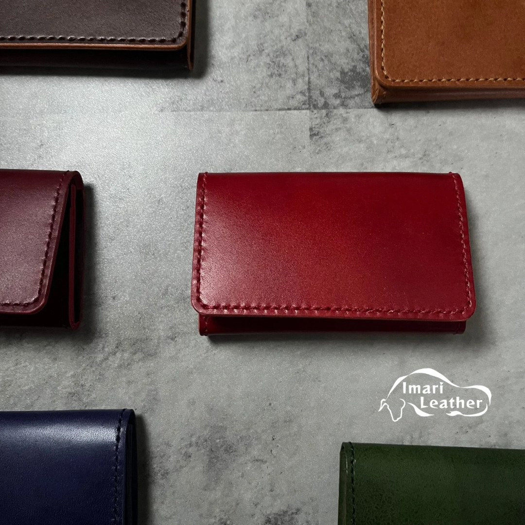 【伊万里レザー】名刺入れ【職人手縫い】 115-N239