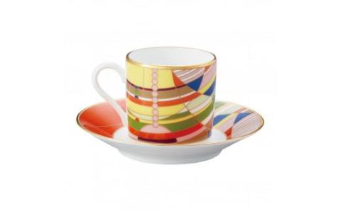 フランク・ロイド・ライト デザイン テーブルウェア（マーチバルーンズ）コーヒー碗皿 058-H1019