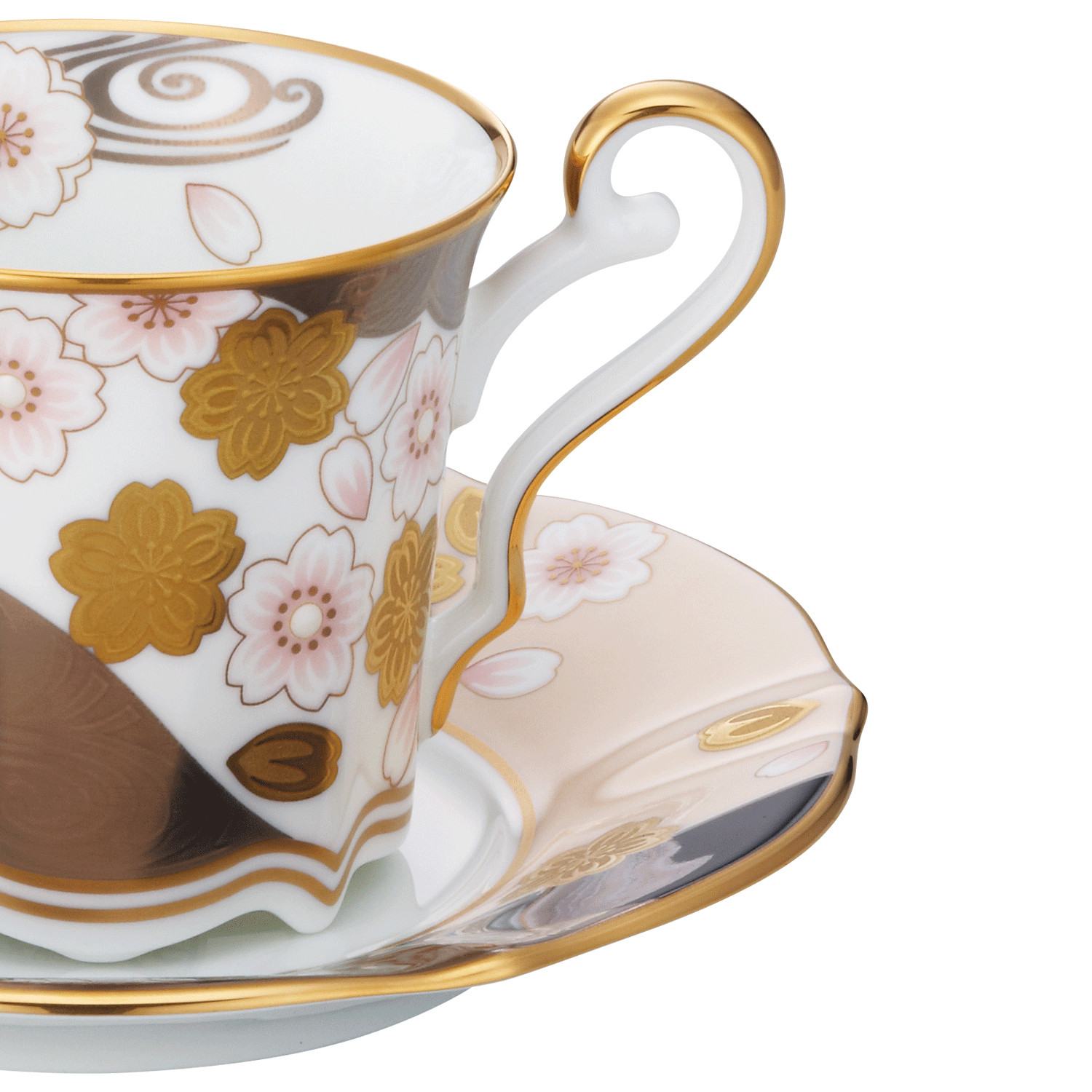 あやみなも コーヒーカップ&ソーサー（桜金銀彩） 058-H1120