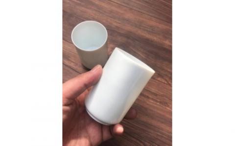 【伊万里焼】白磁 薄造り卵殻手 組コップ 056-H685