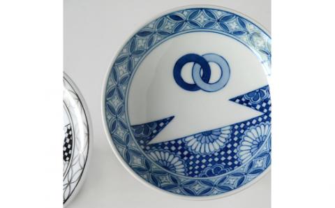 【伊万里焼】温故知新小皿（輪繋菊紋）2枚セット 135-H741