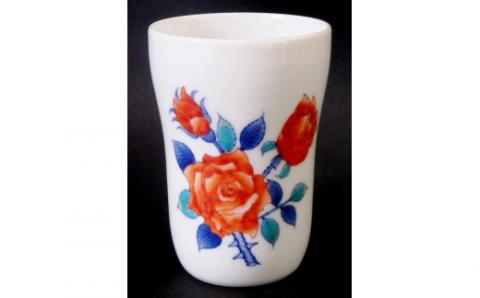 【伊万里焼】市川冬山窯「色鍋島フリーカップ5個セット」 037-H1236