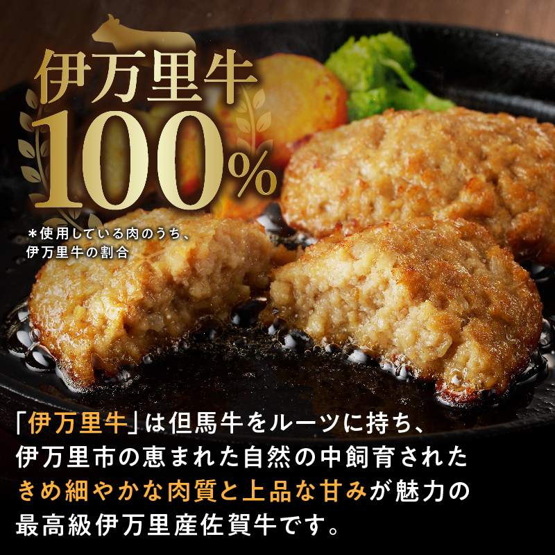 【伊万里牛100%使用】 伊万里牛 ハンバーグ 約70g×7個 計約490g 183-J1110