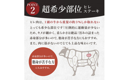 【全2回 定期便】佐賀牛 ヒレ ステーキ 総計1.44kg 999-J410