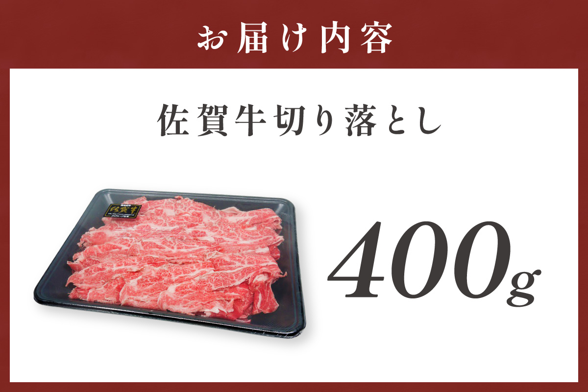 佐賀牛切り落とし 400g(400g×1パック) 223-J1942