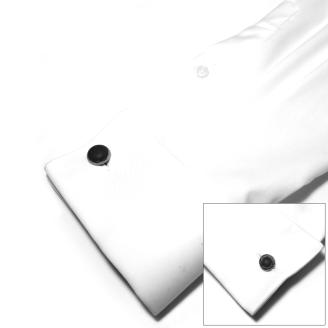 伊万里焼強化磁器カフスボタン（マット釉黒） 029-H1013