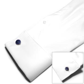 伊万里焼強化磁器カフスボタン（マット釉青） 029-H1014