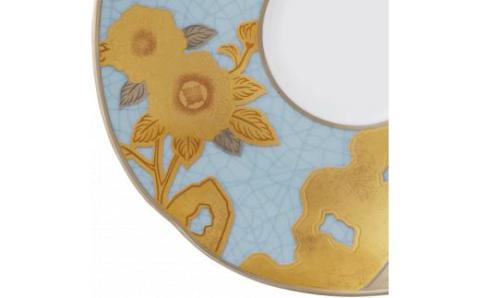 オマージュ コレクションデミタス碗皿（淡青絵薔薇文） 058-H1245