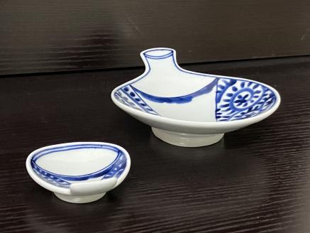 伊万里焼 扇割タコ唐草晩酌セット 165-H1070