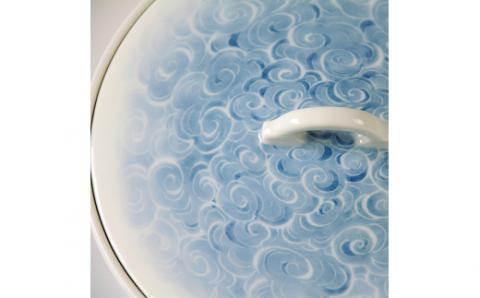 【伊万里焼】シリーズ野の花染付水指 135-H734