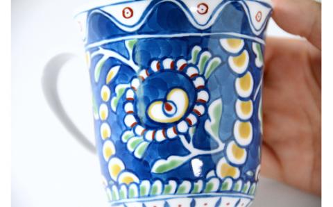 【伊万里焼】トルコ風マグカップ 135-H738