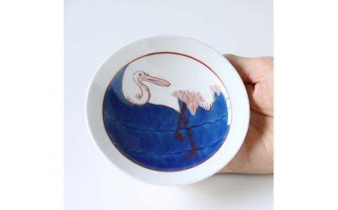 【伊万里焼】温故知新小皿鶴絵2枚セット 135-H740