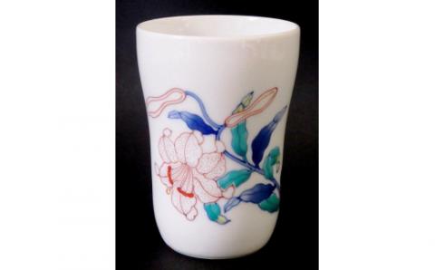 【伊万里焼】市川冬山窯「色鍋島フリーカップ5個セット」 037-H1236