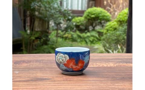 【伊万里焼】ぐい呑みセット（黄釉、染錦濃牡丹、十草） 056-H779