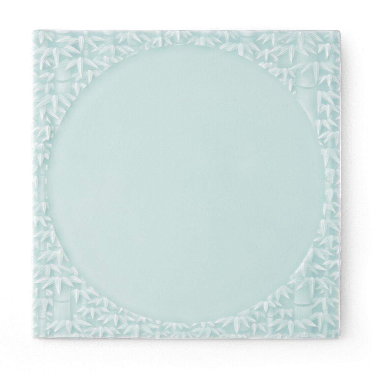 【伊万里焼】モイスト 竹彫 スクエアプレート 028-H825