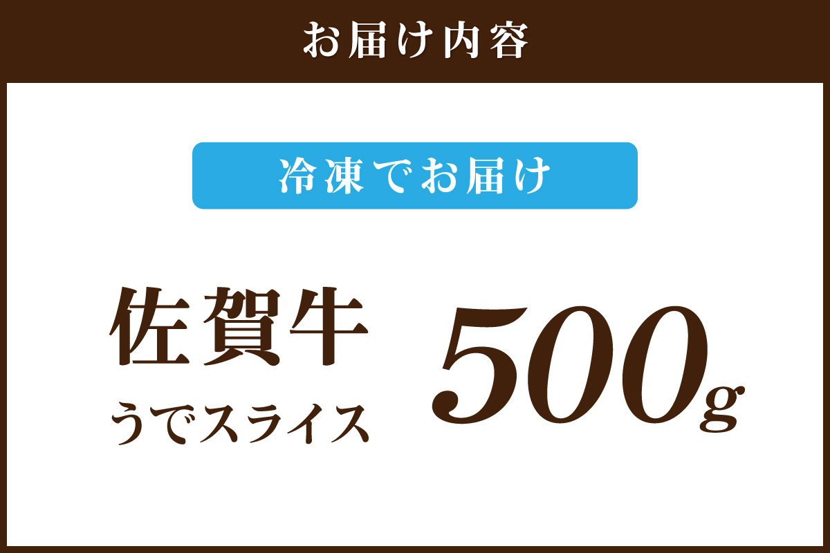 佐賀牛 うでスライス 500g 149-J1807