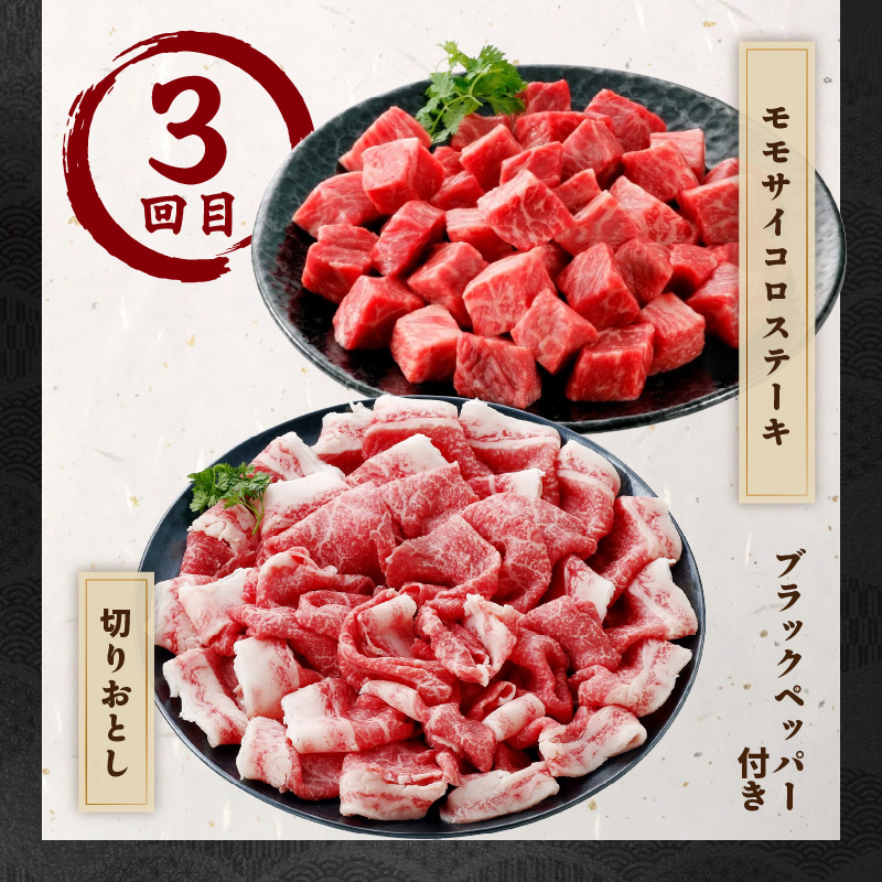 伊万里牛いろいろ定期便 3回便 すき焼き ハンバーグ サイコロステーキ 999-J952