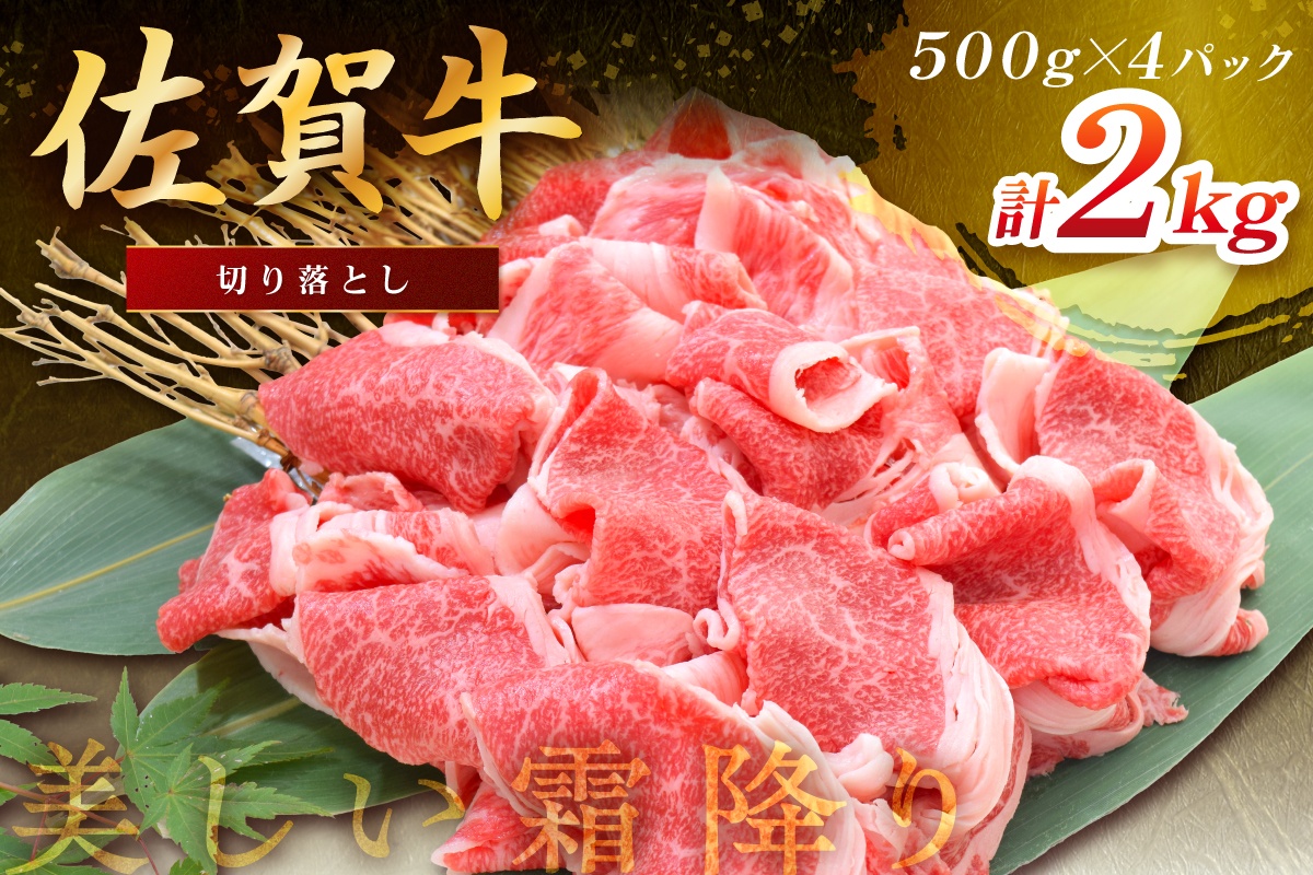 佐賀牛切り落とし 2000g(500g×4パック) 149-J1825