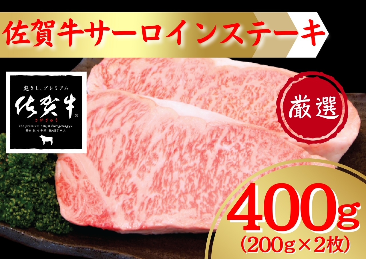 佐賀牛ステーキ400ｇ（200ｇ×2枚） 207-J1686