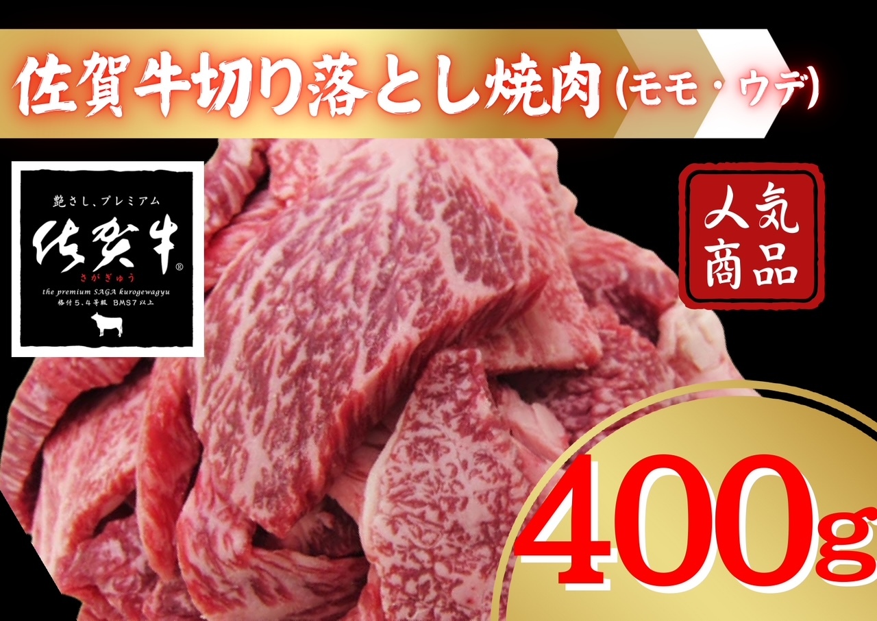 佐賀牛切り落とし焼肉（モモ、ウデ）400ｇ 207-J1911