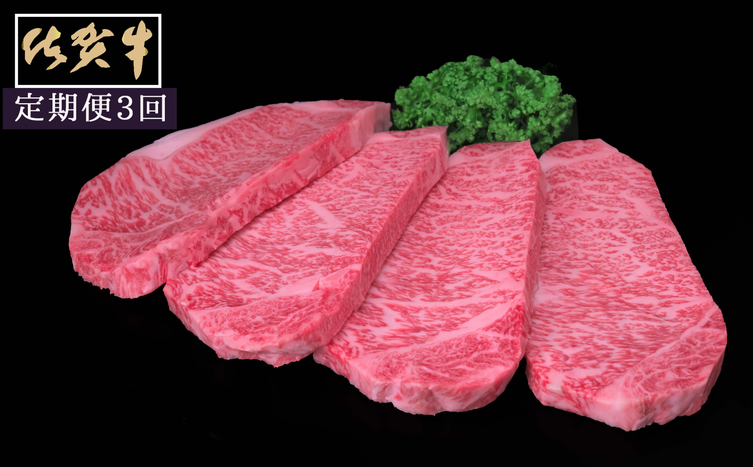 【3ヶ月定期便】佐賀牛サーロインステーキ200g×4枚 999-J1529