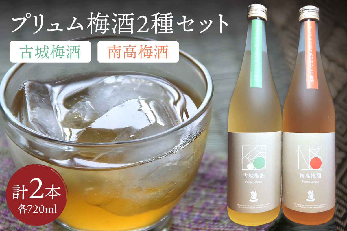 松浦一 プリュム 南高梅酒 古城梅酒 四合瓶2本セット 039-D273