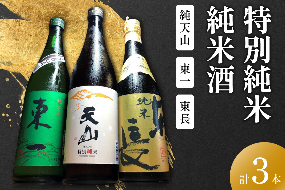 The SAGA認定酒 特別純米純天山 東一純米酒 純米東長 計3本 039-D311