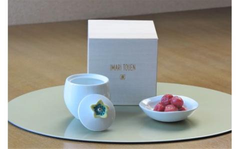 【伊万里焼】 伊万里陶苑花摘梅壺 小梅セット 070-G222