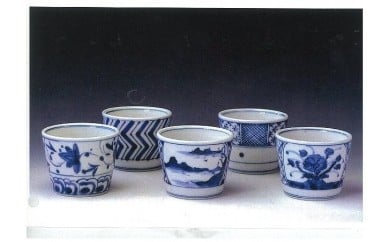 【伊万里焼】絵変わりそば千代口揃（5個セット） 056-H049