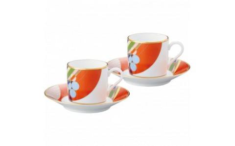 フランク・ロイド・ライト デザイン テーブルウェア（マーチバルーンズ）コーヒー碗皿ペアセット 058-H1022