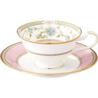 【ノリタケ】ヨシノ カップ&ソーサー（ピンク） 058-H1049