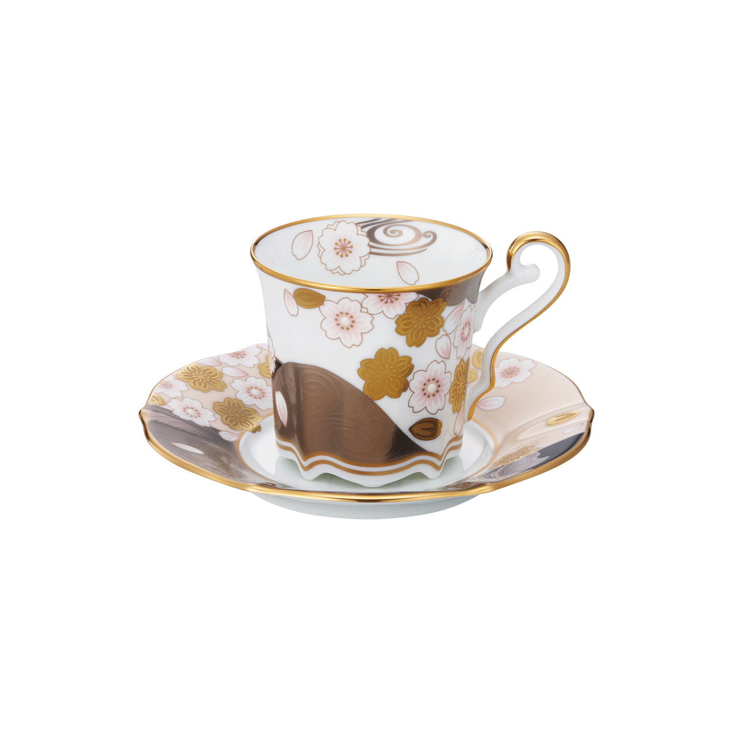あやみなも コーヒーカップ&ソーサー（桜金銀彩） 058-H1120