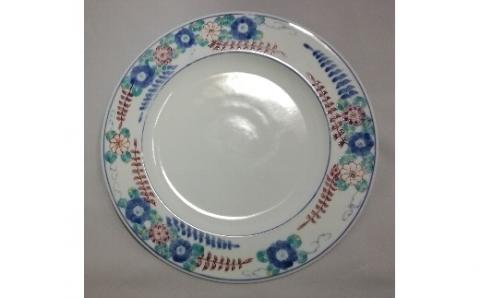 【伊万里焼】辻が花ディナー皿 035-H393