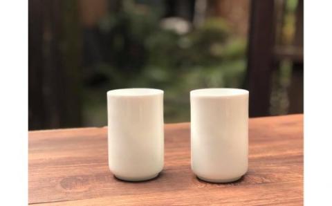 【伊万里焼】白磁 薄造り卵殻手 組コップ 056-H685