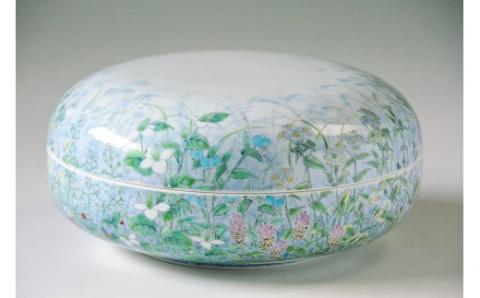 【伊万里焼】シリーズ野の花蓋物 135-H735