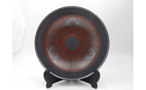 「黒鍋島八寸鉢」黒鍋島・伊万里・鍋島・磁器・市川光山窯 022-H784