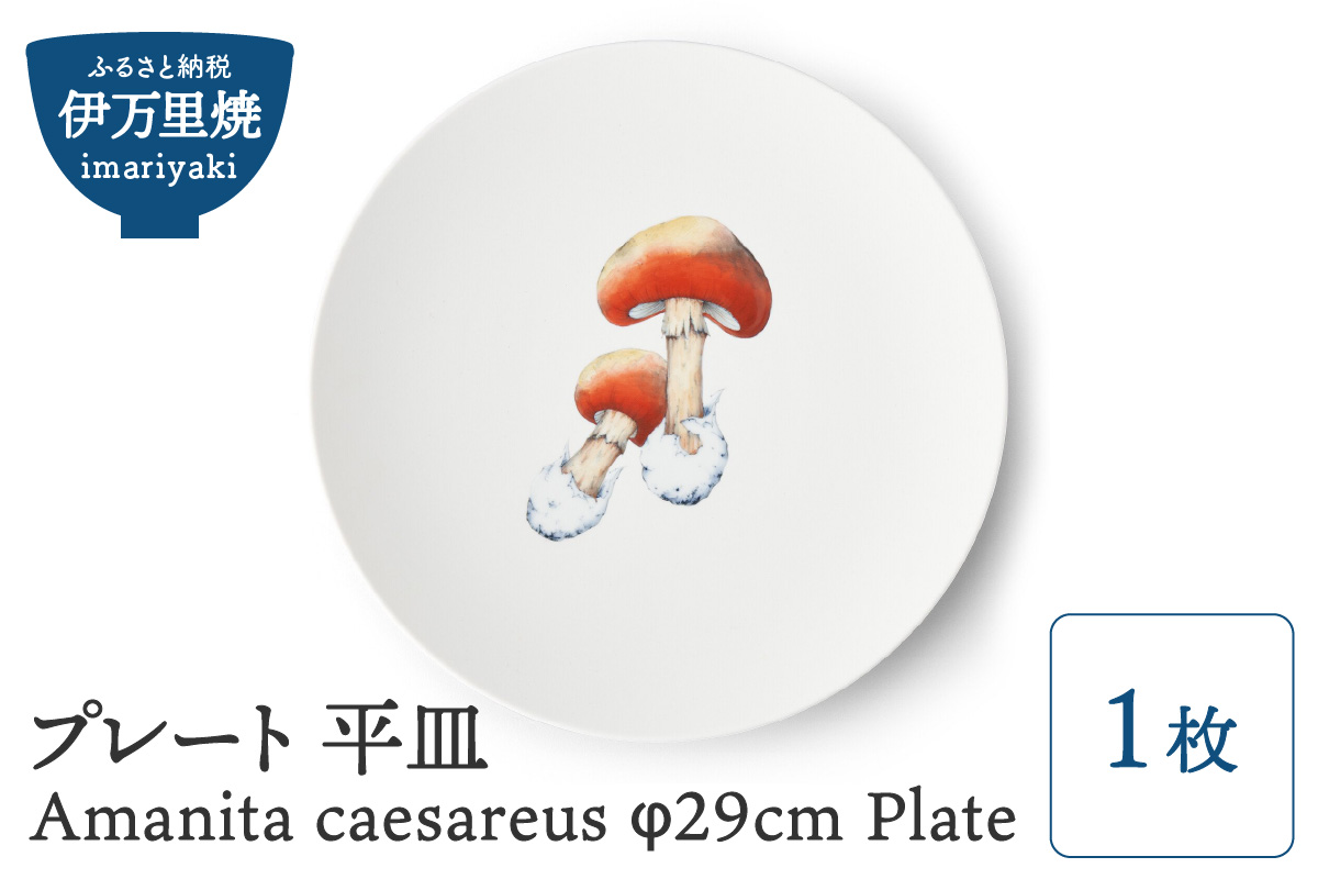 【伊万里焼】プレート 平皿 Amanita caesareus φ29cm Plate 028-H835