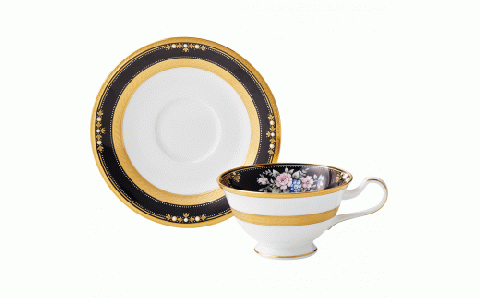 【ノリタケ】イブニングマジェスティ カップ&ソーサー 058-H855