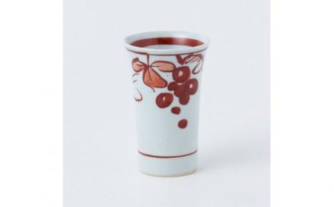 【伊万里焼】伊万里陶苑 朱ぶどう柄フリーカップ 070-H965
