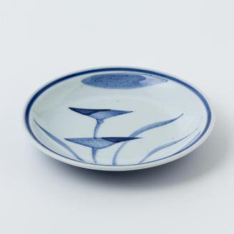 伊万里陶苑 嬉草紋18cm皿（縁付） 070-H976