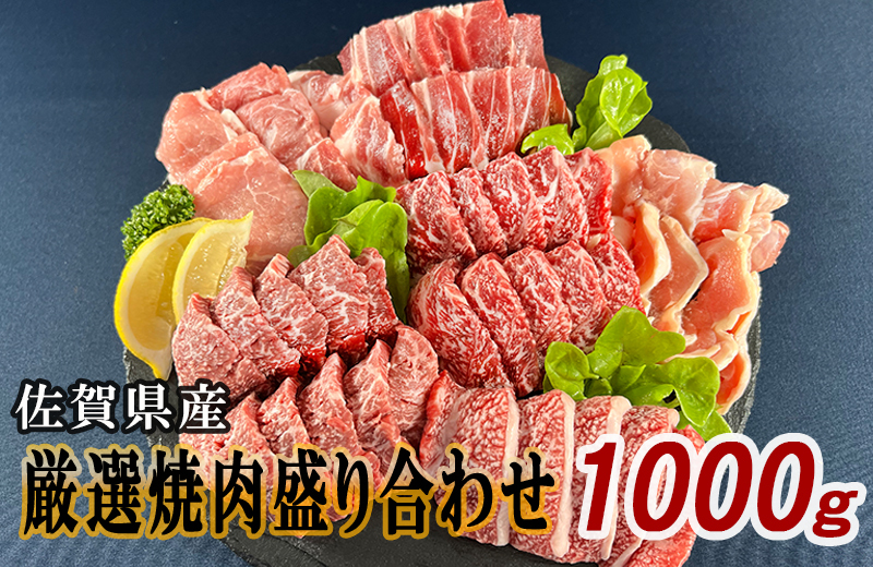 佐賀県産厳選6種焼肉盛り合わせ 1000g（4～5人前） 180-J1634