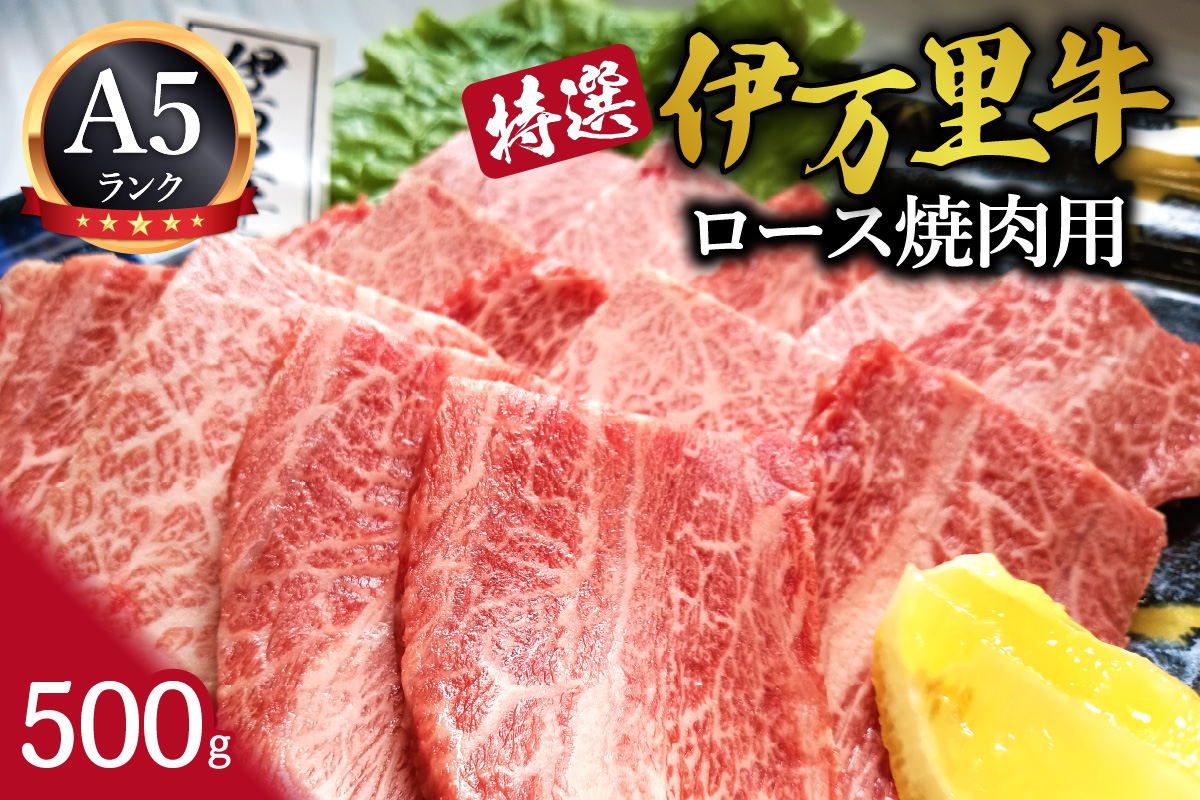 特選伊万里牛（A5）ロース焼肉用 500g 044-J1100